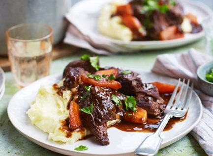 Slow Cooker Beef Stew on plate
