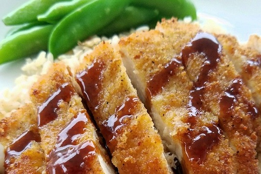 Air Fryer Chicken Katsu with Homemade Katsu Sauce