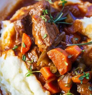 Slow Cooked Red Wine Beef Stew