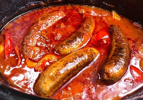 Slow Cooker Sausage with Sauce
